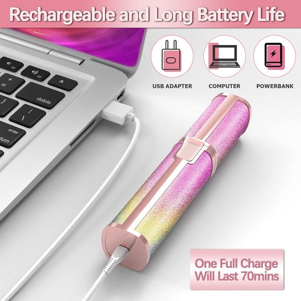 2-in-1 Rechargeable Precision Eyebrow & Facial Hair Trimmer – Painless, Flawless Shaver with LED Light for Brows, Lips, Nose & More