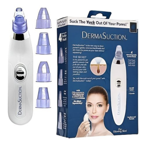 Derma Suction Blackheads Remover 3 In 1 Black Head Remover Machine-acne Pimple Pore Cleaner Vacuum Suction Tool (cell Operated)