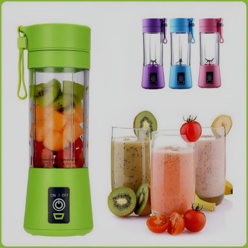 Portable Mini 6 Blade Juicer Blender | Outdoor Juicing Cup (380ml) – Rechargeable (random Color)