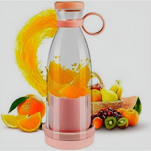 Mini Portable Blender Rechargeable Electric Fruit Juicer Mixers Rechargeable – 420ml ( Random Color )