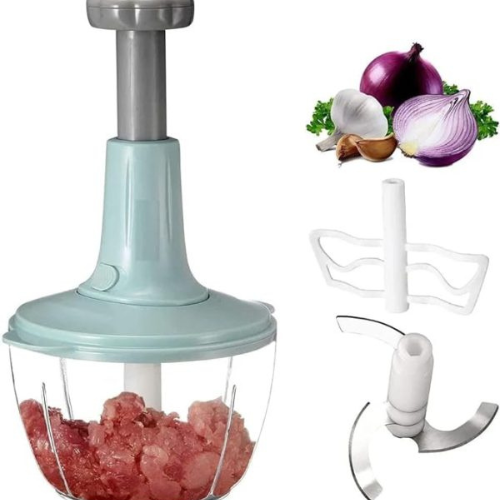 Manual Hand Push Chopper | Multi-functional Vegetable Meat Grinder, Grater, Chopper -2l (random Color)