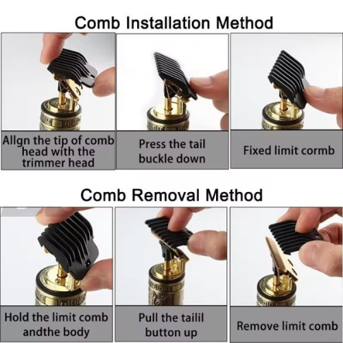 Metal Body – T9 Trimmer And Hair Clipper Cutting Machine For Men | Dragon Design | Golden Color Trimmer