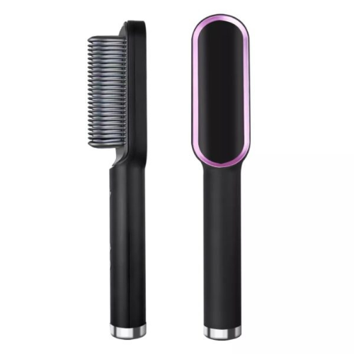2-in-1 Hair Straightener & Curler Brush – Professional Styling Comb for Women